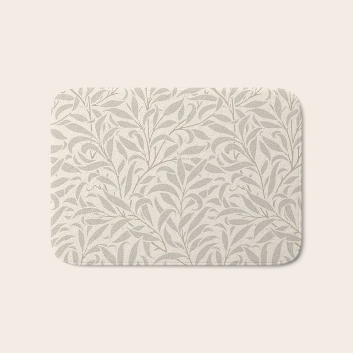 William Morris Willow Bough Ecru Silver Bath Mat Gallery Image 1