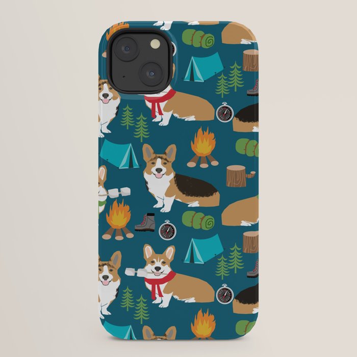 Corgi camping marshmallow roasting corgis outdoors nature dog lovers iPhone Case Gallery Image 22