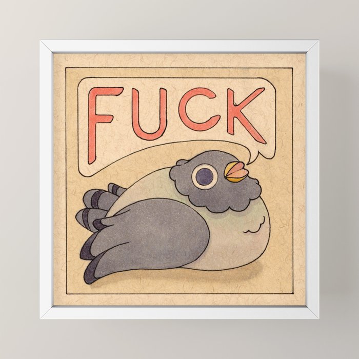 'Fuck' Pigeon 03 Mini Art Print Gallery Image 4