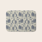 Alien Abduction Toile De Jouy Pattern in Blue Bath Mat Gallery Image 1