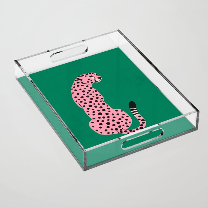 The Stare: Pink Cheetah Edition Acrylic Tray Gallery Image 1