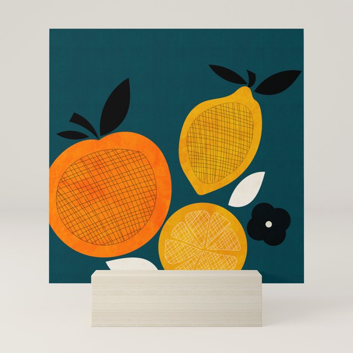 Retro Fruits minimal 2 Mini Art Print Gallery Image 5