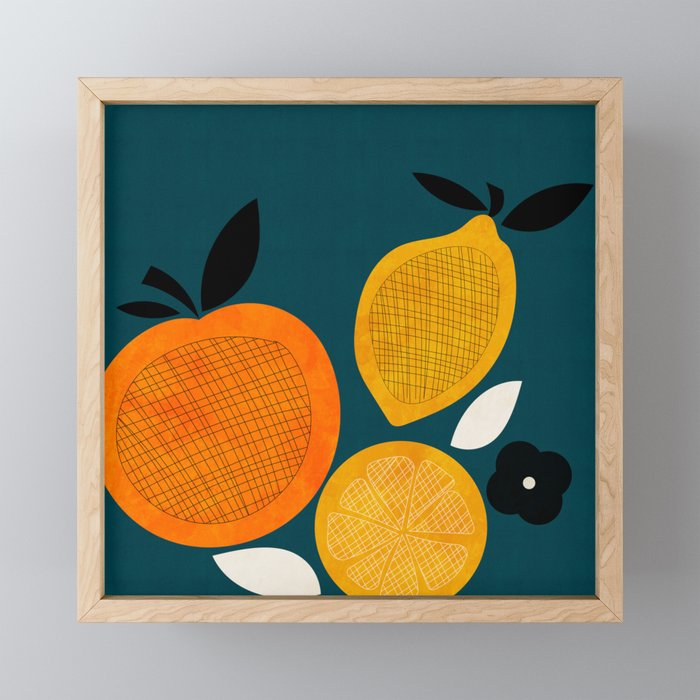Retro Fruits minimal 2 Mini Art Print Gallery Image 1