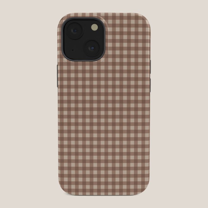 Gingham Plaid Pattern - Coffee Creme iPhone Case Gallery Image 34