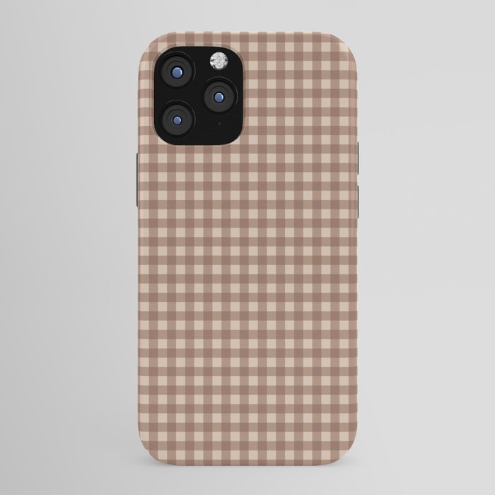 Gingham Plaid Pattern - Coffee Creme iPhone Case Gallery Image 43