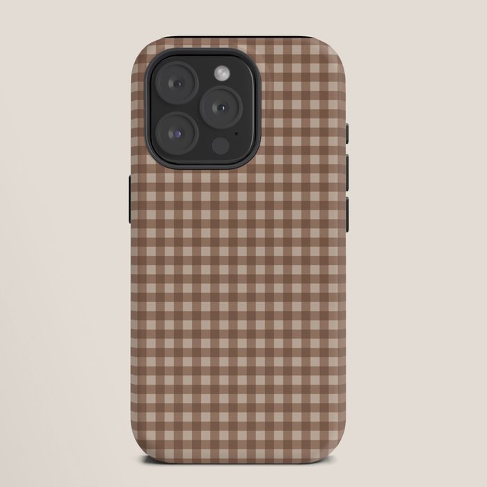 Gingham Plaid Pattern - Coffee Creme iPhone Case Gallery Image 11