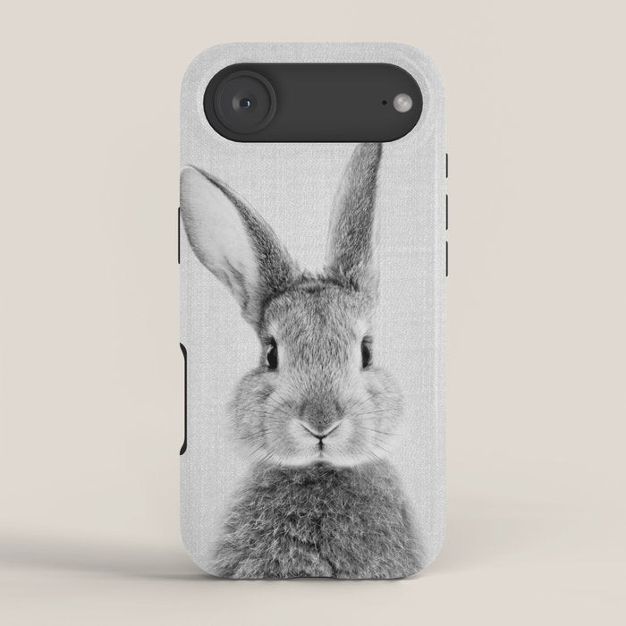 Rabbit - Black & White iPhone Case Gallery Image 2