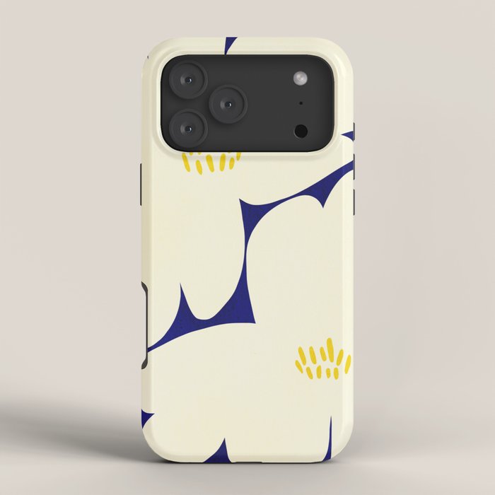 Abstract botanical 52-blue iPhone Case Gallery Image 4