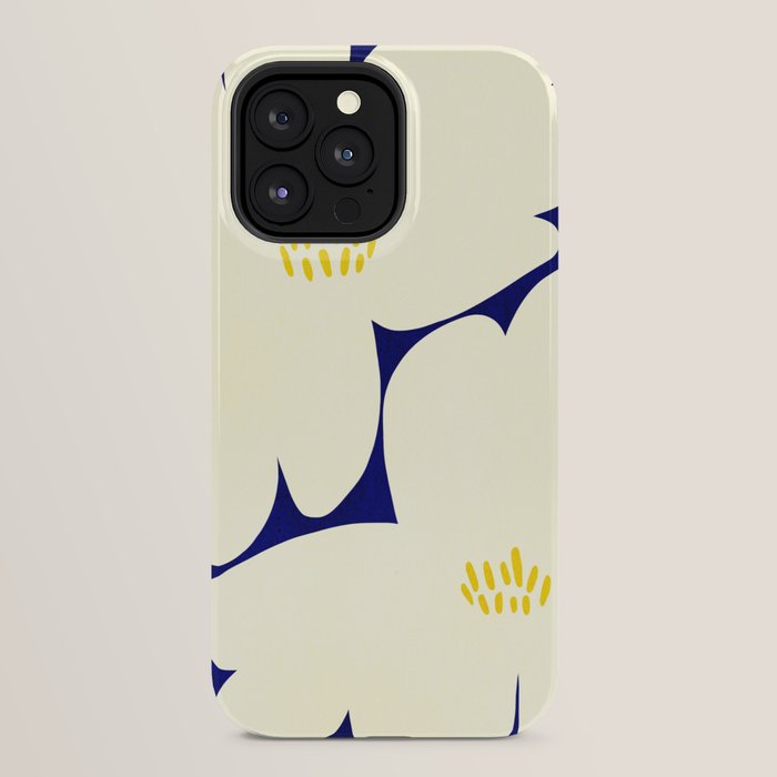 Abstract botanical 52-blue iPhone Case Gallery Image 24