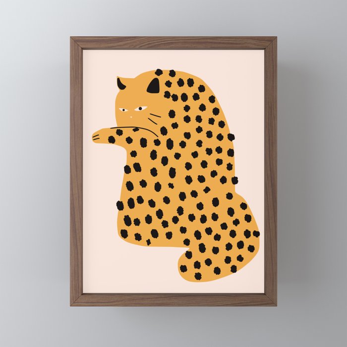 Self grooming cat Mini Art Print Gallery Image 2