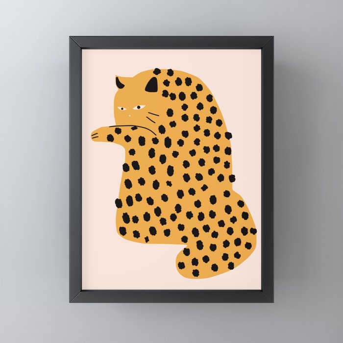 Self grooming cat Mini Art Print Gallery Image 3