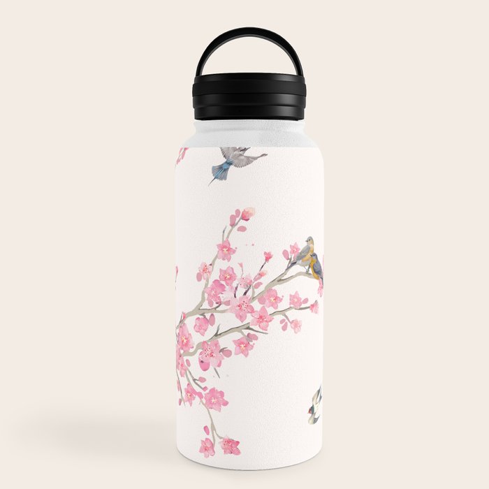 Birds and cherry blossoms Water Bottle Gallery Image 6