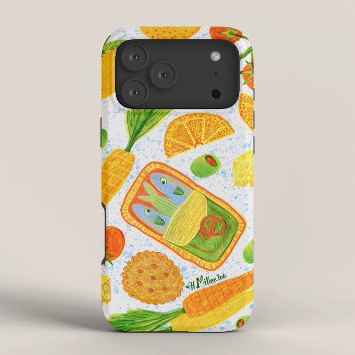 Kitchen Snacks & Apps in Orange & White iPhone Case Gallery Image 4