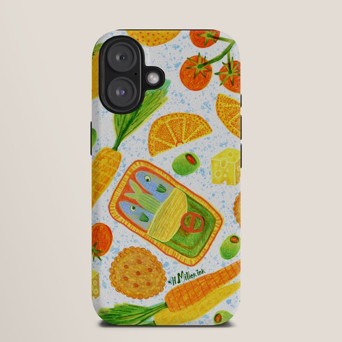 Kitchen Snacks & Apps in Orange & White iPhone Case Gallery Image 9