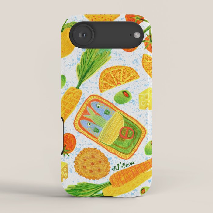 Kitchen Snacks & Apps in Orange & White iPhone Case Gallery Image 2