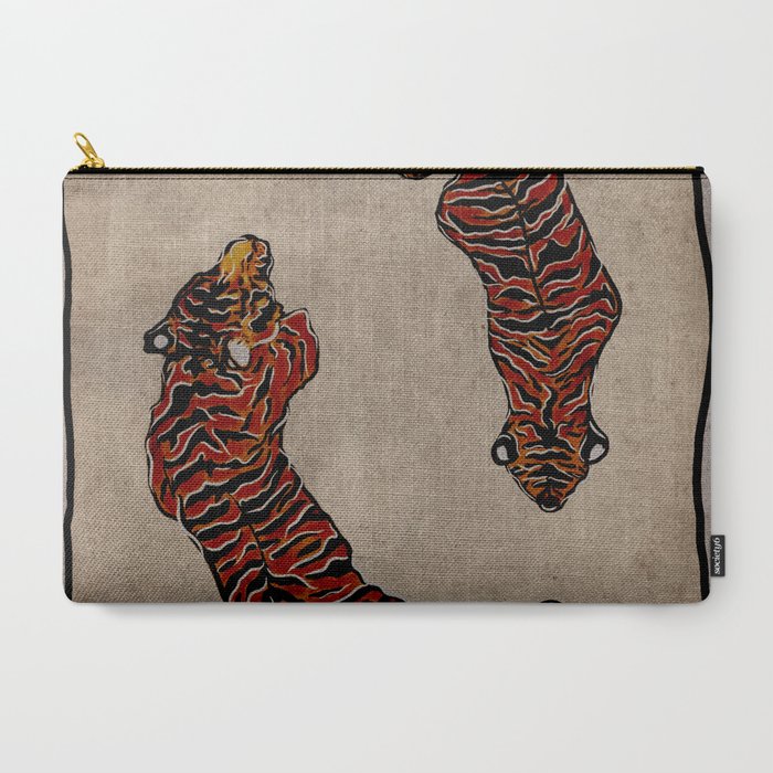 Two Tigers -- Ukiyo-e Style Carry All Pouch Gallery Image 3