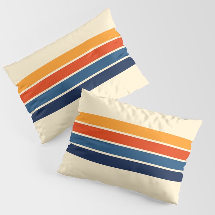 Classic Retro Stripes Pillow Sham Gallery Image 1