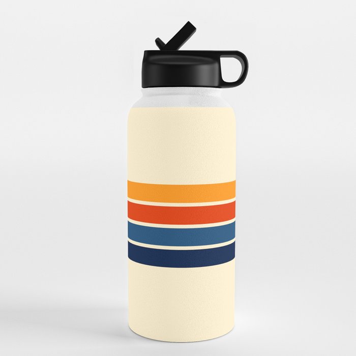 Classic Retro Stripes Water Bottle Gallery Image 4