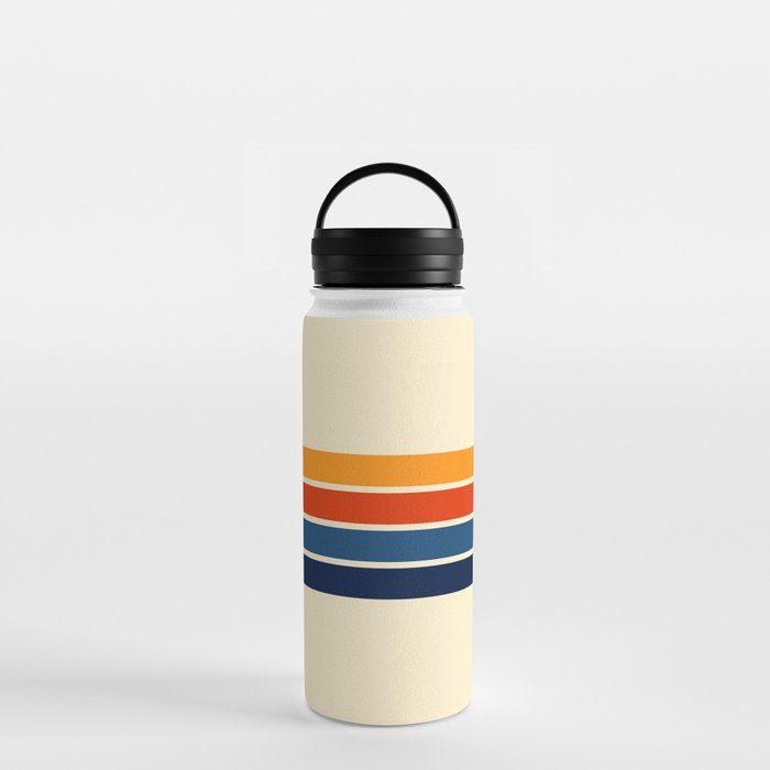 Classic Retro Stripes Water Bottle Gallery Image 3
