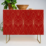 Crimson Red Art Deco Credenza Gallery Image 1