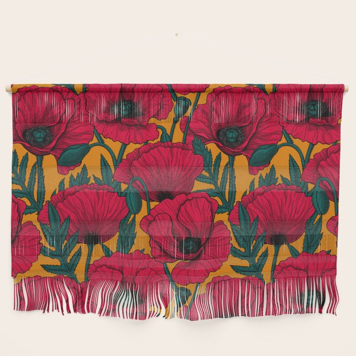 Red poppy garden Wall Hanging Gallery Image 2