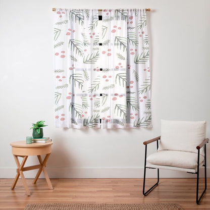 Christmas tree branches and berries - vintage Window Curtain Gallery Image 19