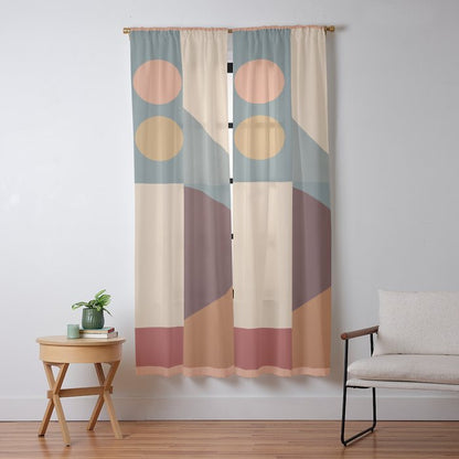 Abstract Geometric Shapes 47 Window Curtain Gallery Image 13