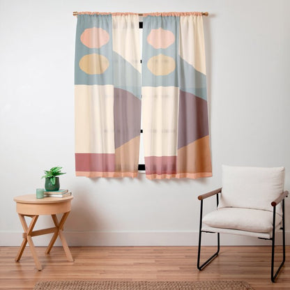 Abstract Geometric Shapes 47 Window Curtain Gallery Image 11