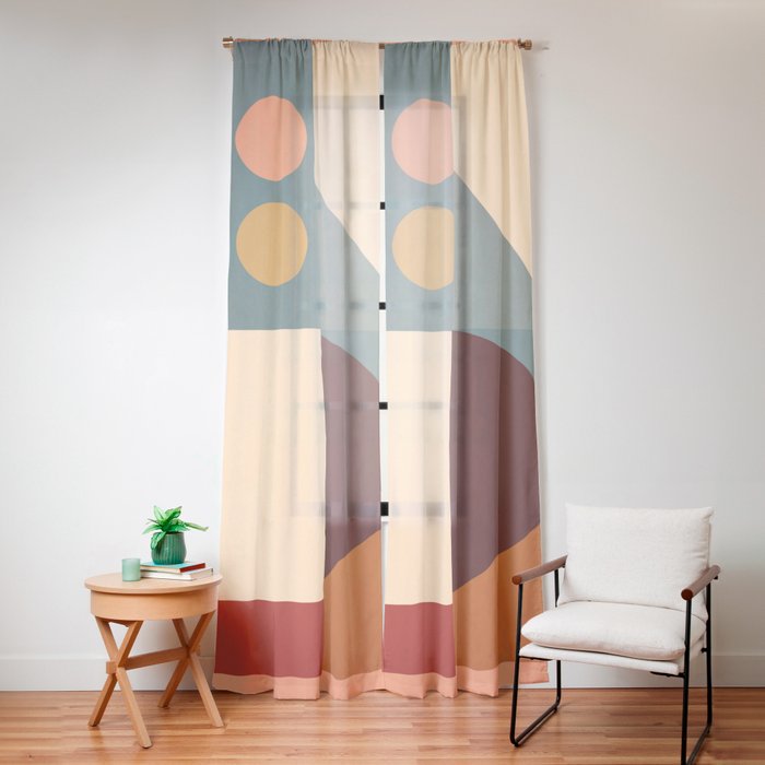 Abstract Geometric Shapes 47 Window Curtain Gallery Image 12