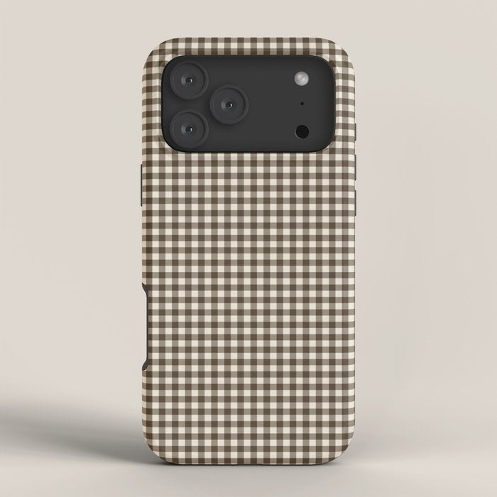 brown gingham iPhone Case Gallery Image 4
