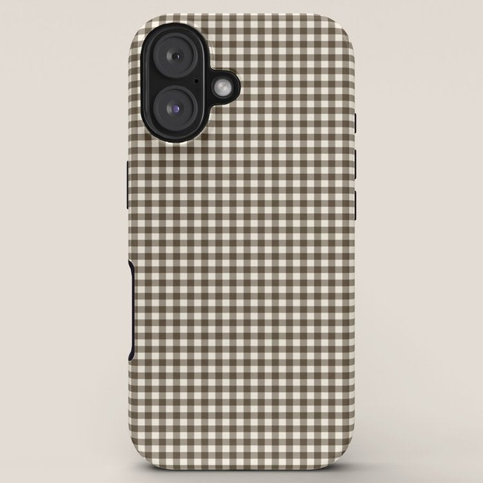 brown gingham iPhone Case Gallery Image 5