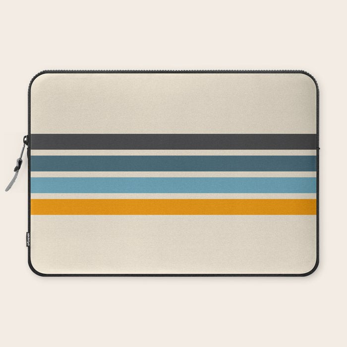 Vintage Retro Stripes Laptop Sleeve Gallery Image 2