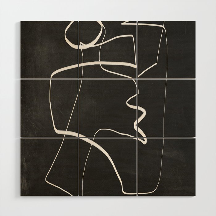 Abstract line art 6/2 Wood Wall Art Gallery Image 3