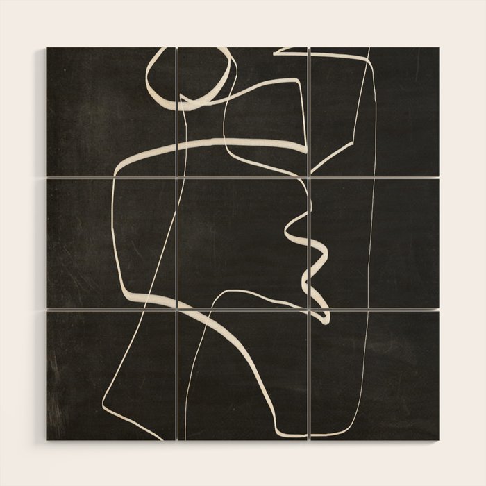 Abstract line art 6/2 Wood Wall Art Gallery Image 2