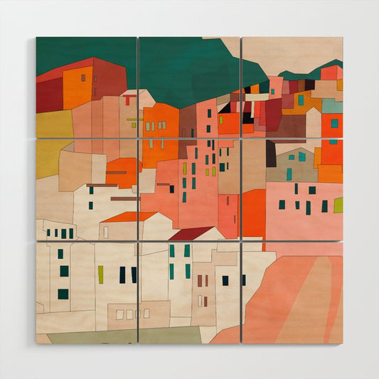 cinque terre Wood Wall Art Gallery Image 2