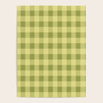 Gingham Large Lime Green Poster Gallery Image 1