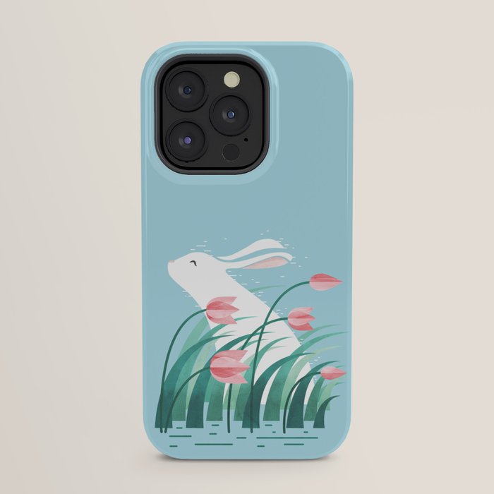 Rabbit Resting, Sky Blue Version iPhone Case Gallery Image 23