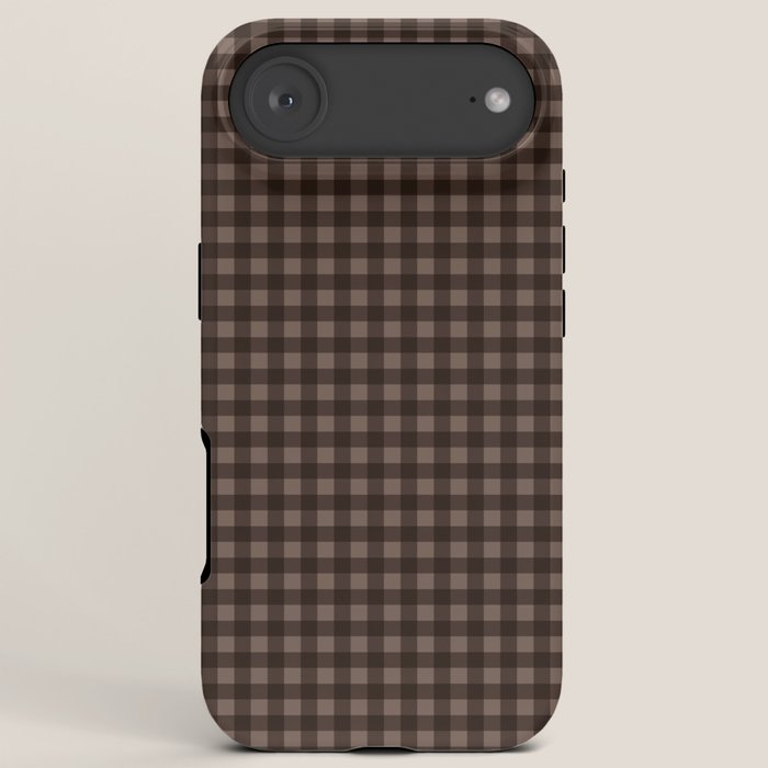 Gingham Plaid Pattern - Earthy Brown iPhone Case Gallery Image 6