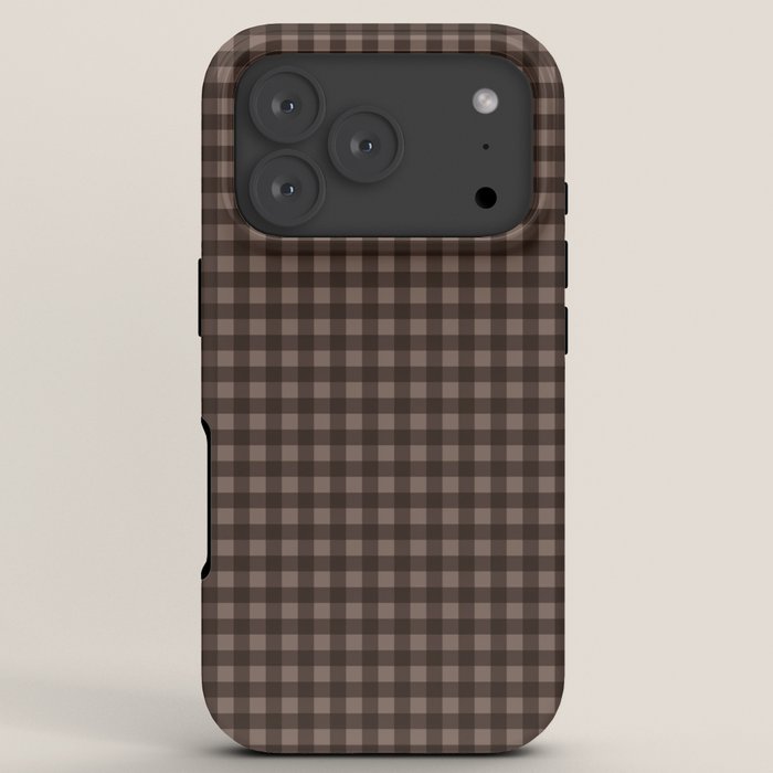 Gingham Plaid Pattern - Earthy Brown iPhone Case Gallery Image 7