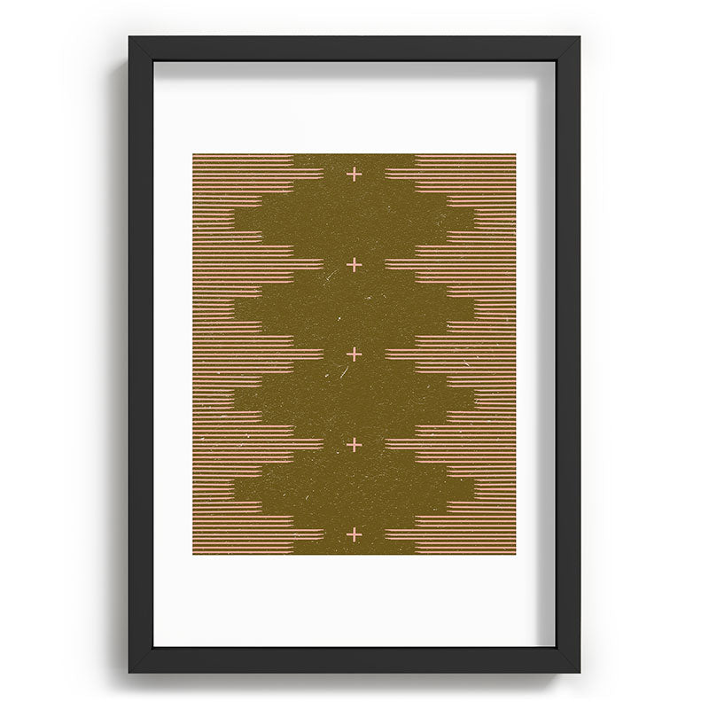 Southwestern Minimalist Retro Green & Pink Framed Art Print Gallery Image 81
