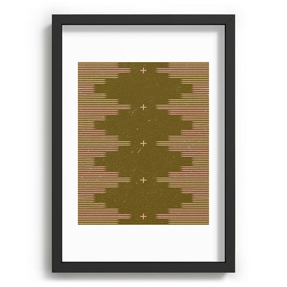 Southwestern Minimalist Retro Green & Pink Framed Art Print Gallery Image 81