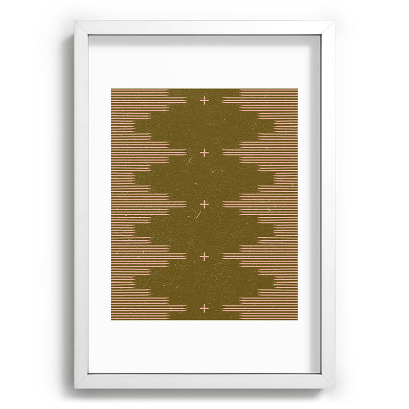 Southwestern Minimalist Retro Green & Pink Framed Art Print Gallery Image 105