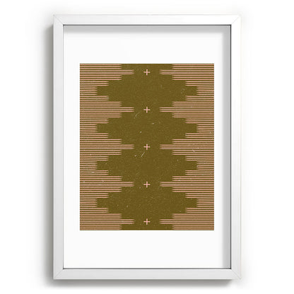 Southwestern Minimalist Retro Green & Pink Framed Art Print Gallery Image 105