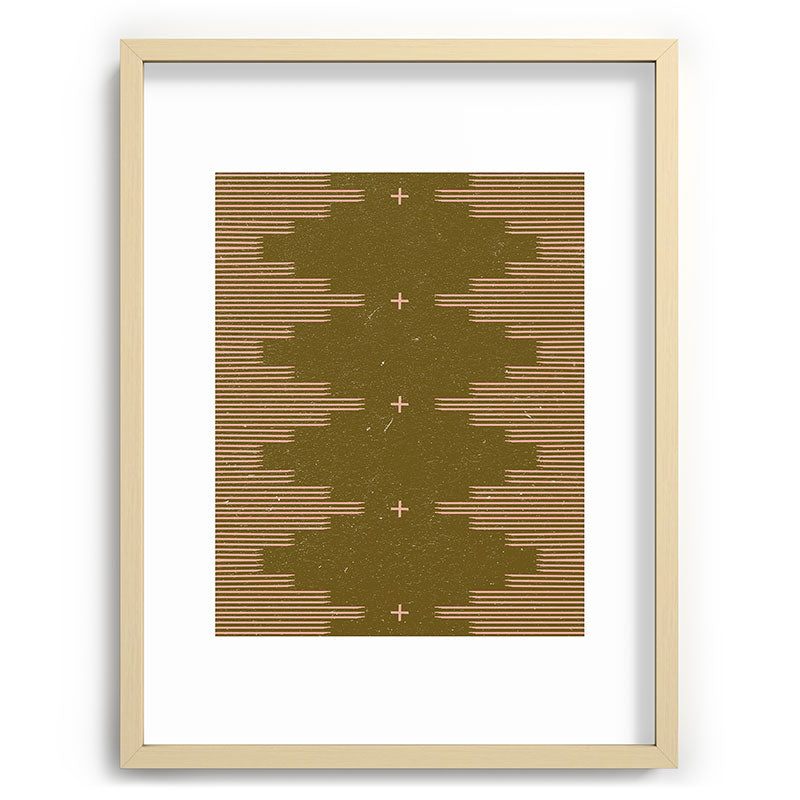 Southwestern Minimalist Retro Green & Pink Framed Art Print Gallery Image 100