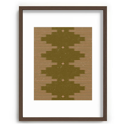 Southwestern Minimalist Retro Green & Pink Framed Art Print Gallery Image 91
