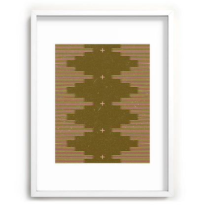 Southwestern Minimalist Retro Green & Pink Framed Art Print Gallery Image 108