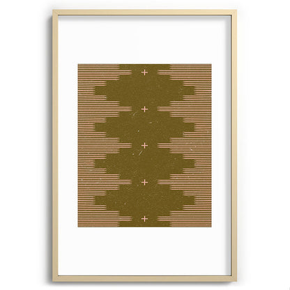 Southwestern Minimalist Retro Green & Pink Framed Art Print Gallery Image 102