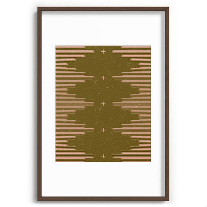 Southwestern Minimalist Retro Green & Pink Framed Art Print Gallery Image 94