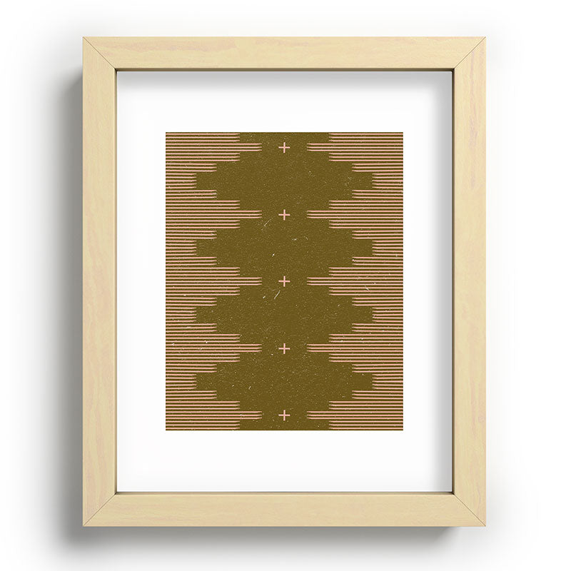 Southwestern Minimalist Retro Green & Pink Framed Art Print Gallery Image 96