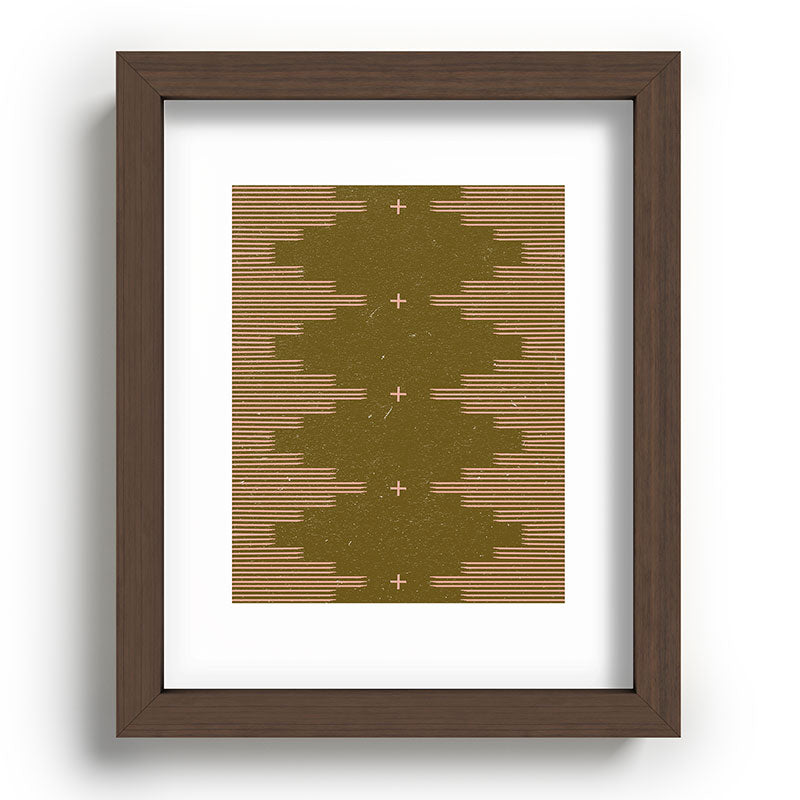 Southwestern Minimalist Retro Green & Pink Framed Art Print Gallery Image 86